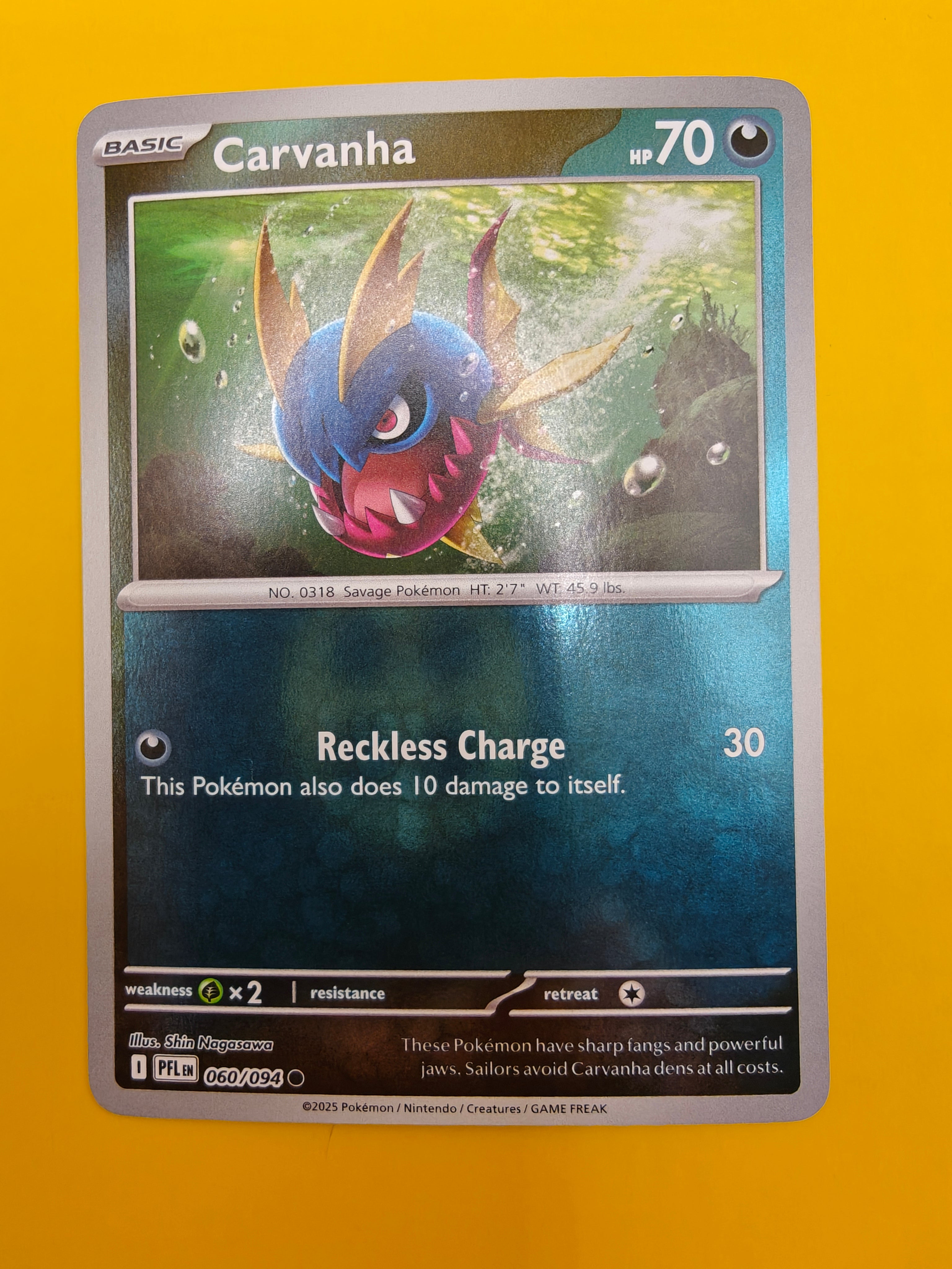 Carvanha Reverse Holo - Phantasmal Flames
