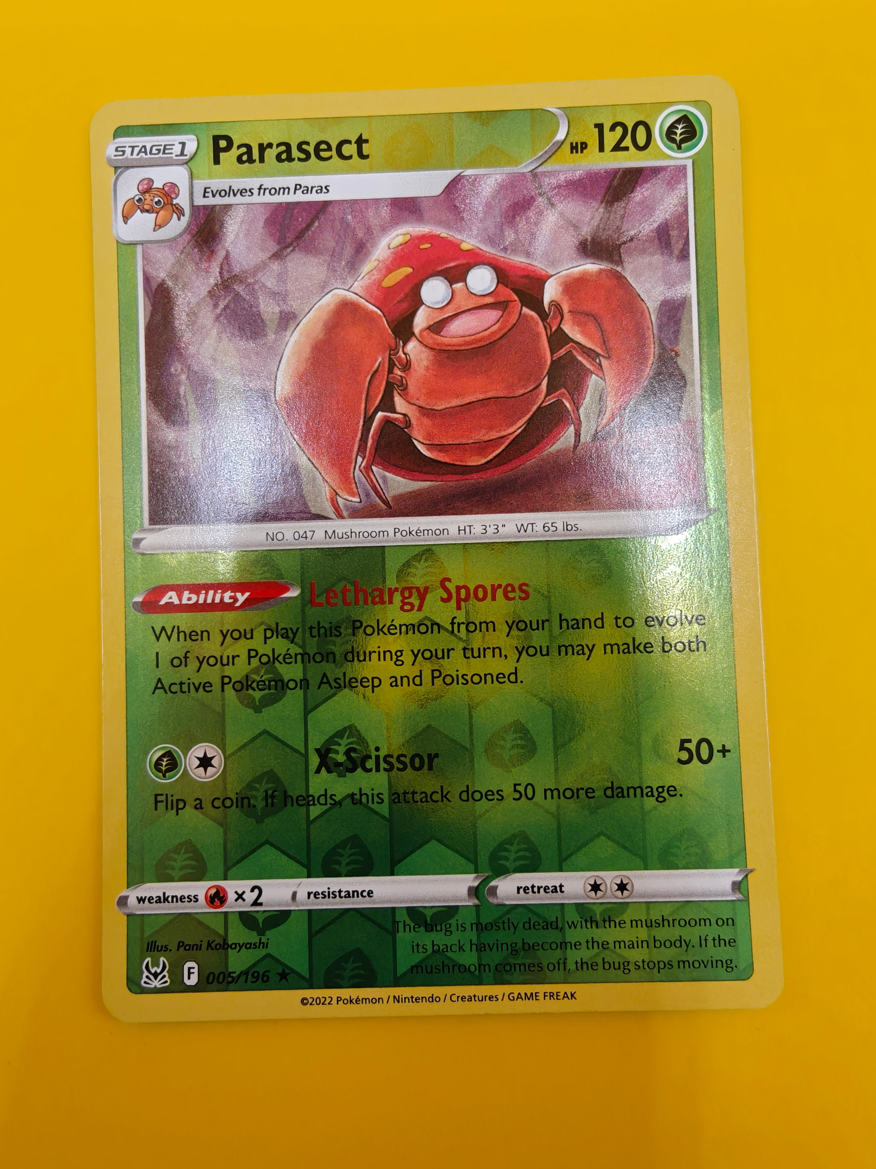 Parasect Reverse Holo - Lost Origin