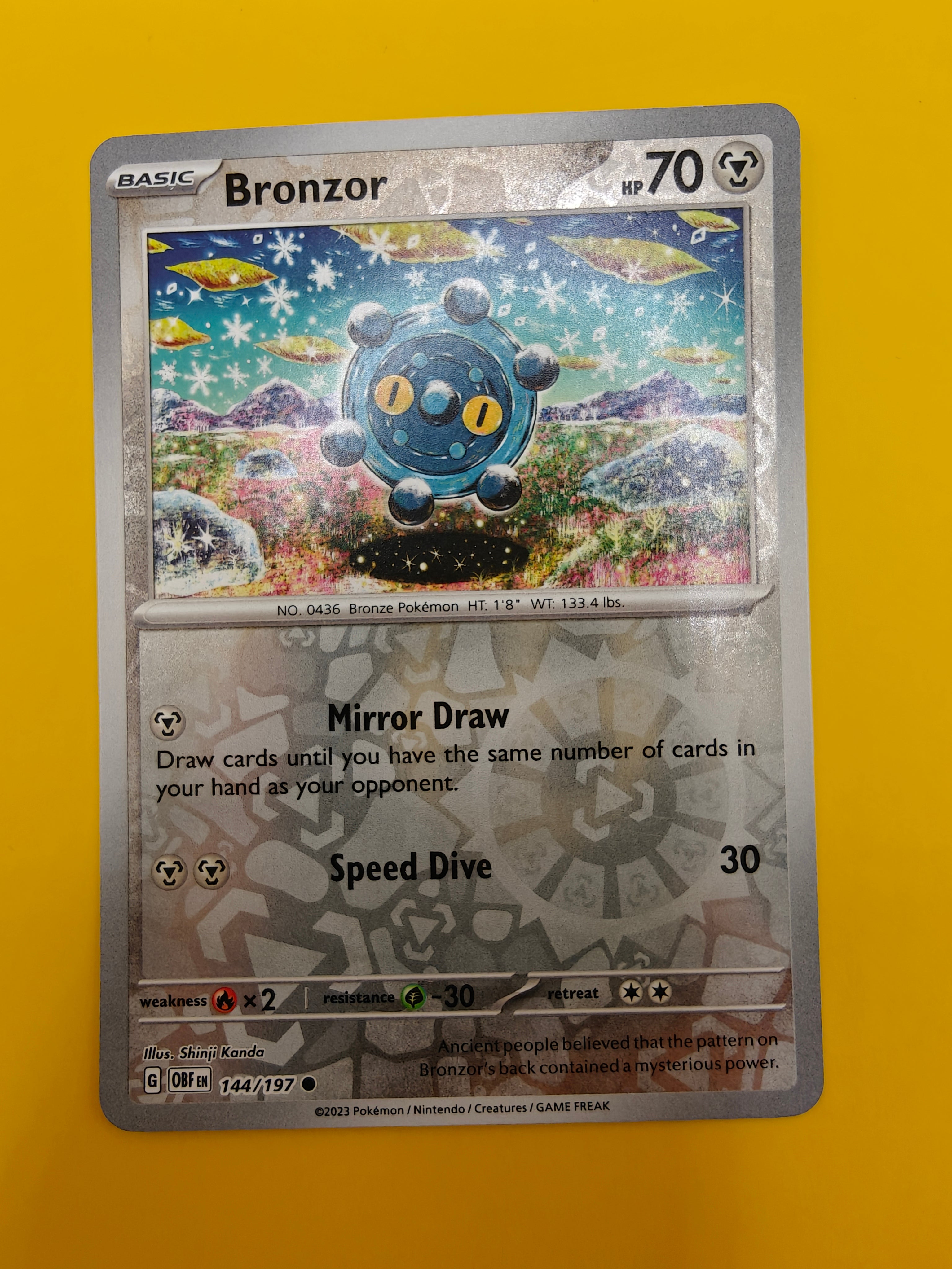 Bronzor Reverse Holo - Obsidian Flames