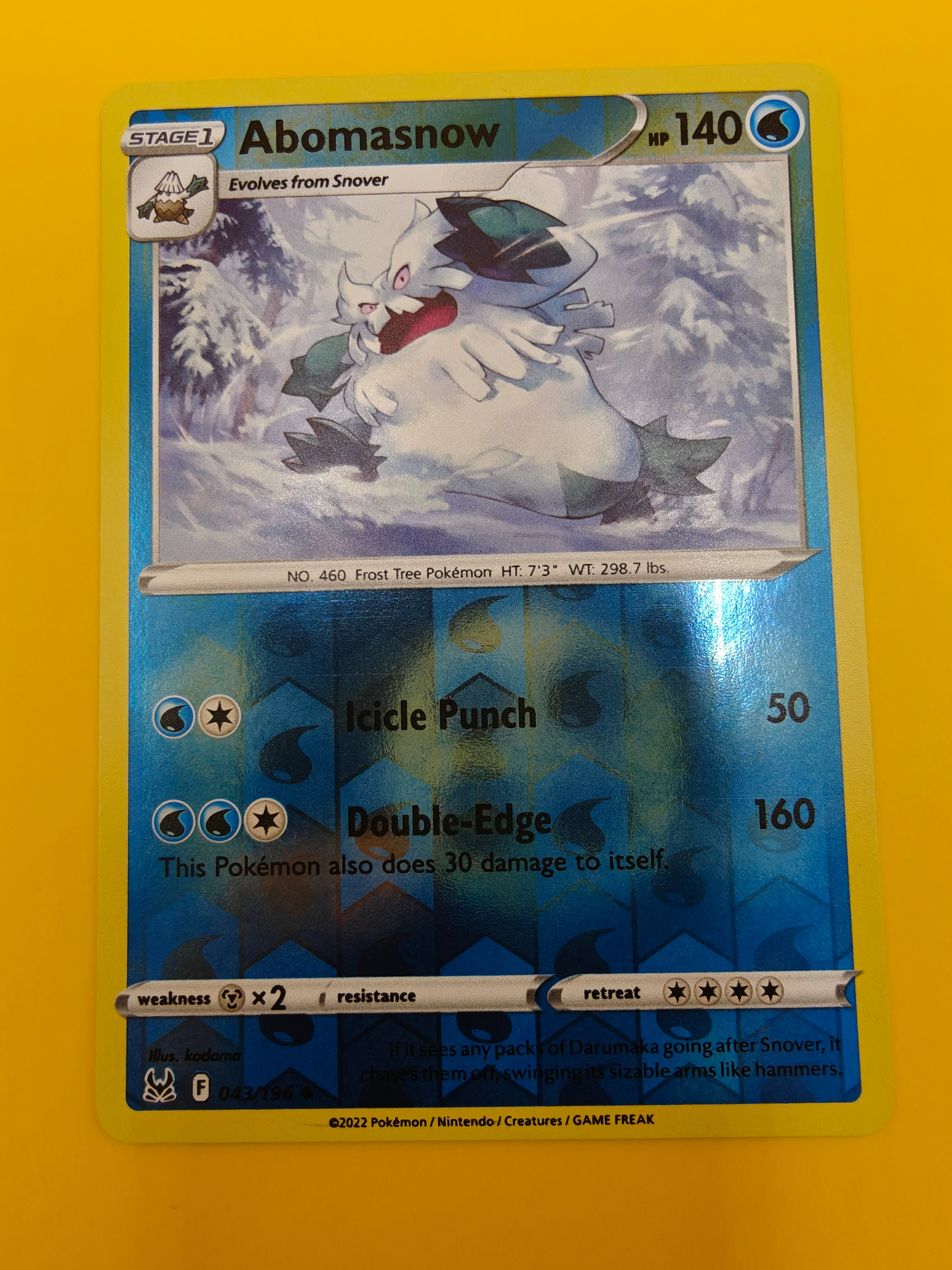 Abomasnow Reverse Holo - Lost Origin