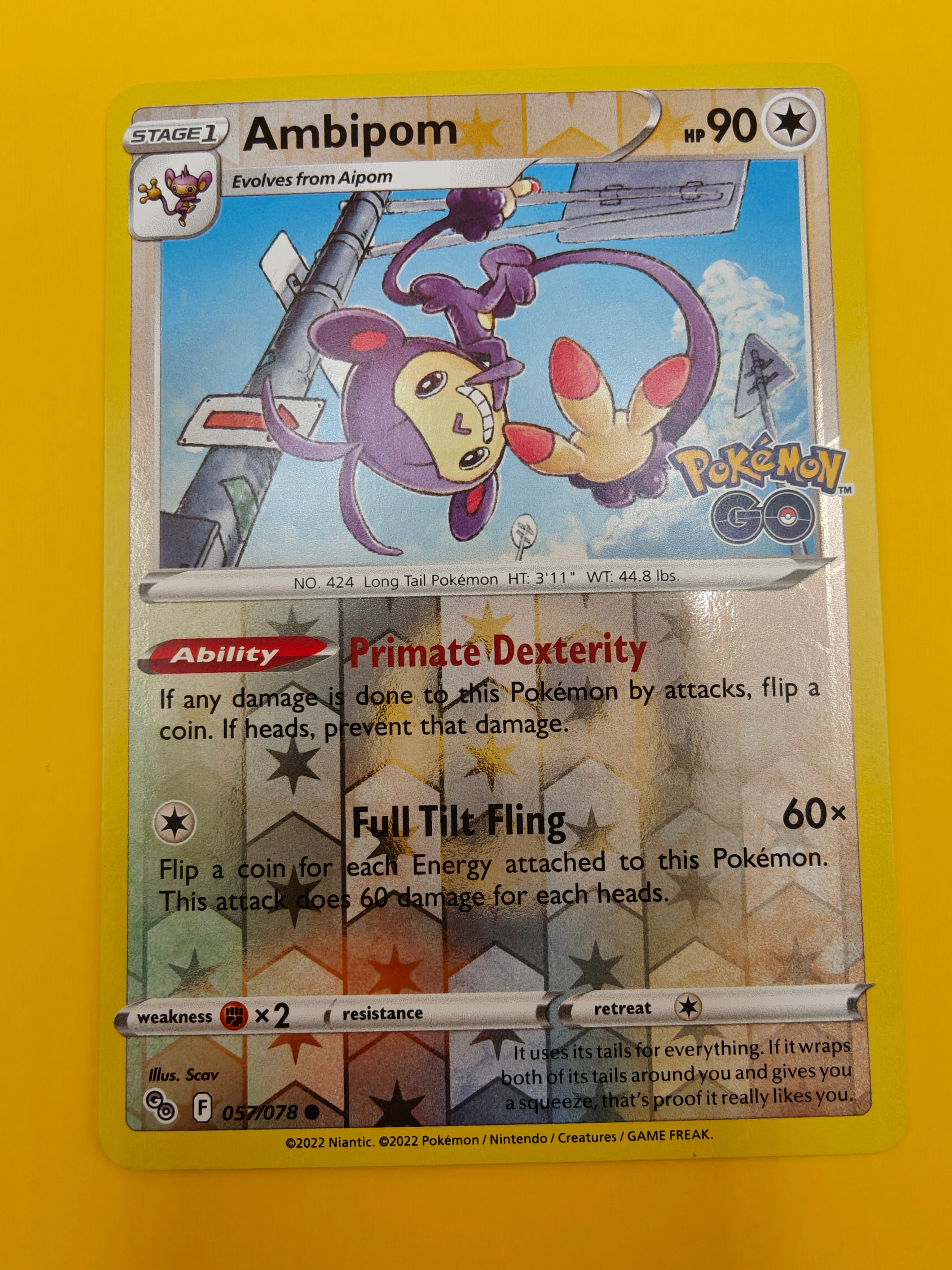 Ambipom Reverse Holo - Pokémon Go