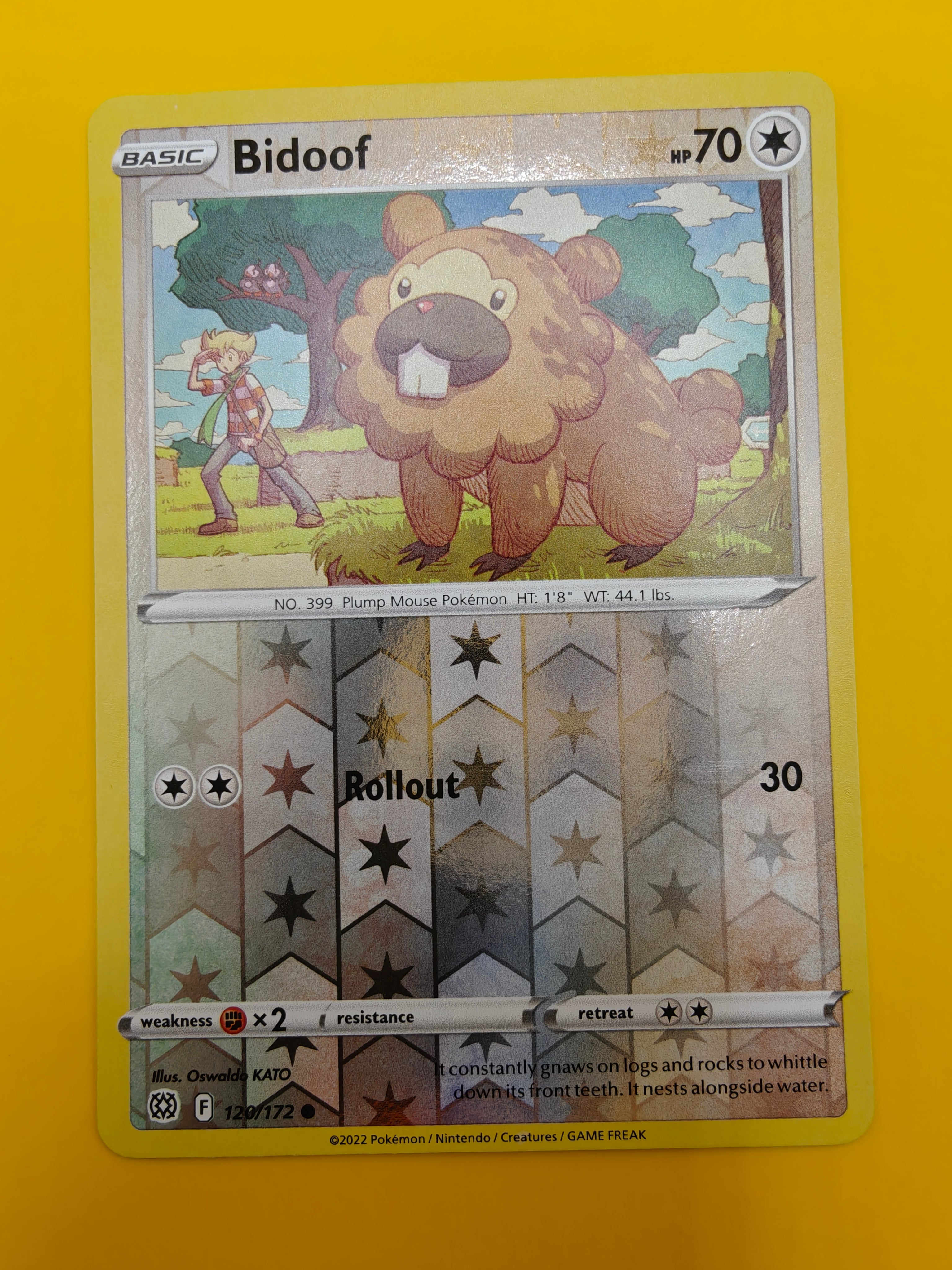 Bidoof Reverse Holo - Brilliant Stars