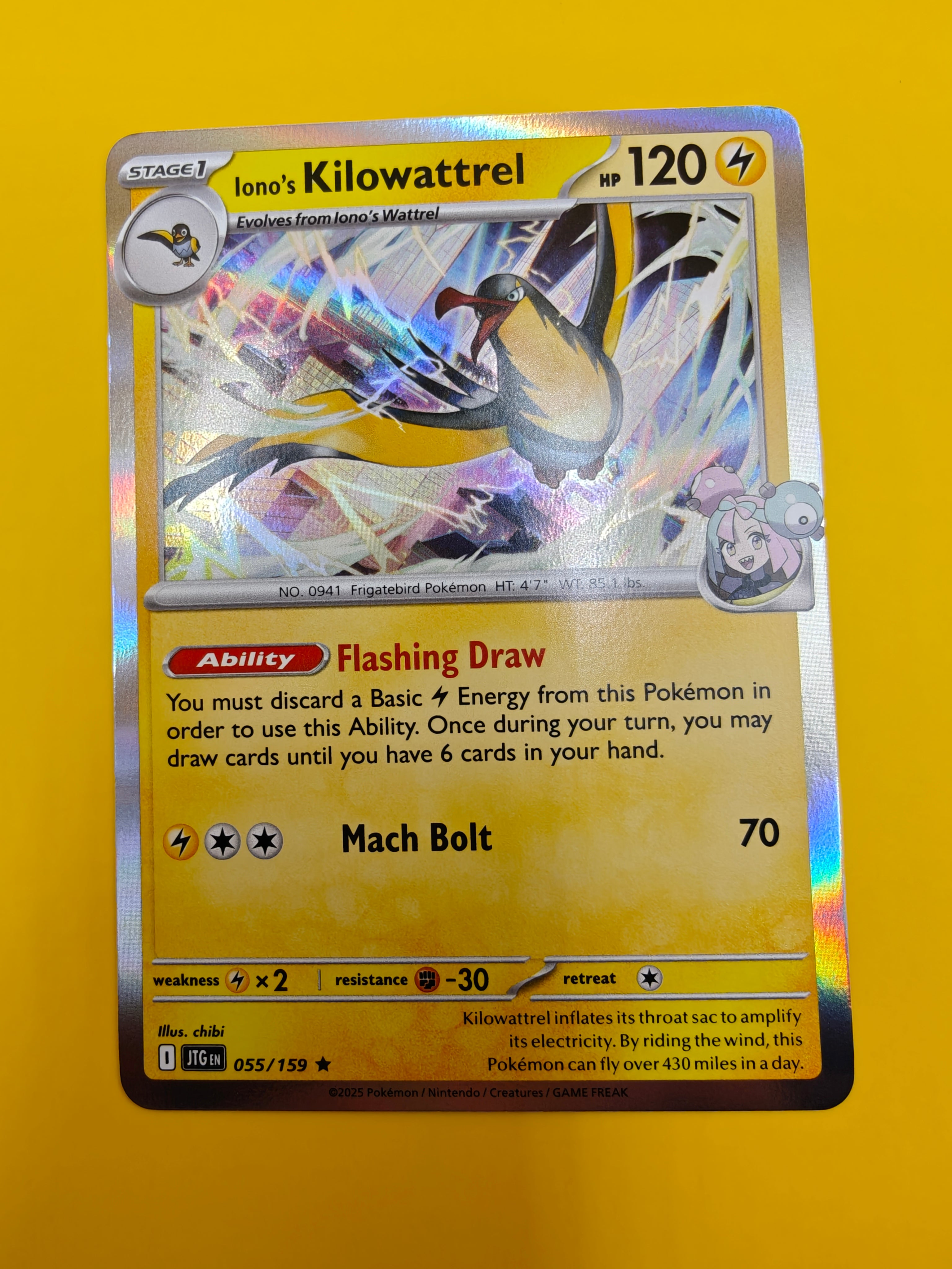 Iono's Kilowattrel Holo - Journey Together