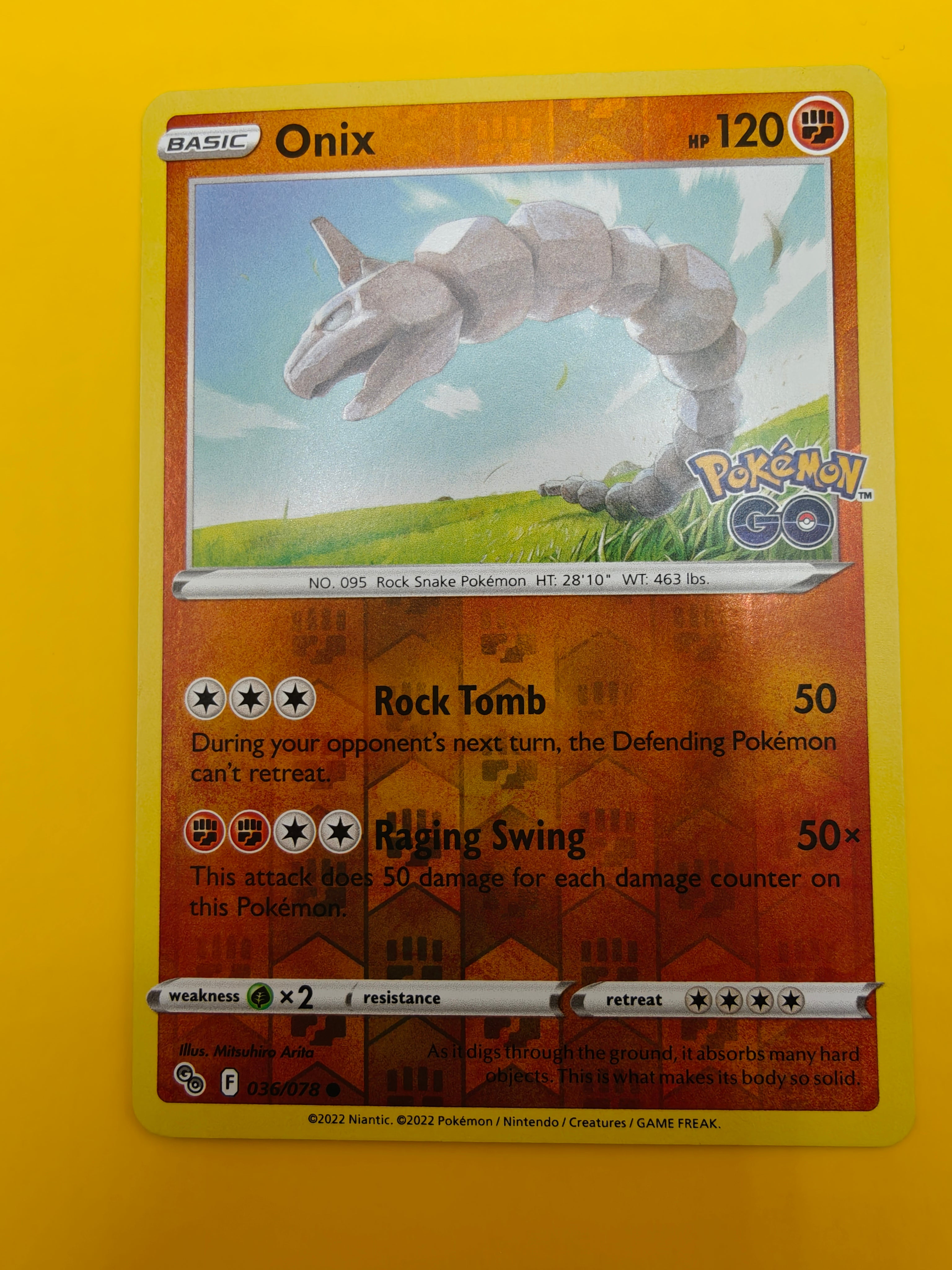 Onix Reverse Holo - Pokémon Go