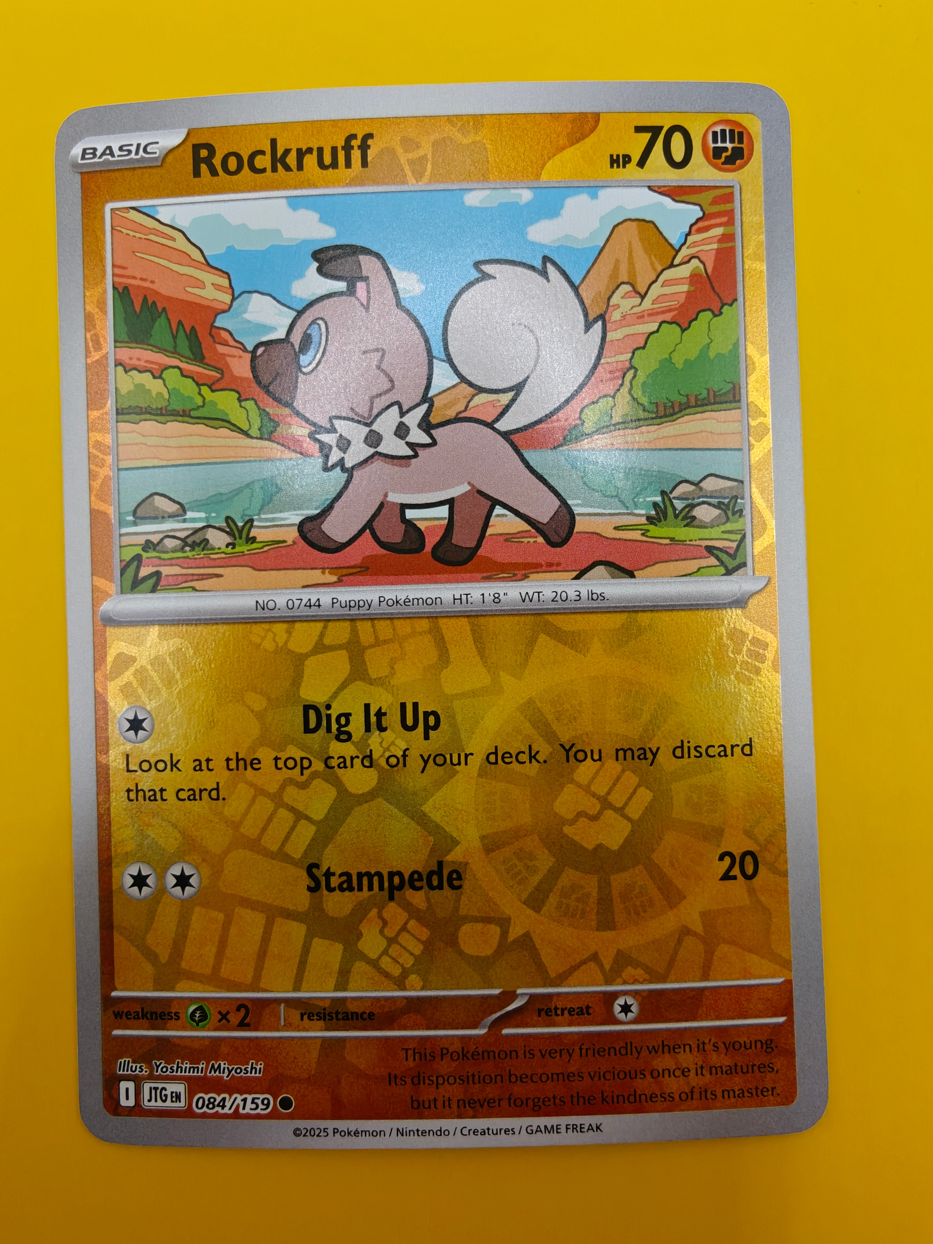 Rockruff Reverse Holo - Journey Together