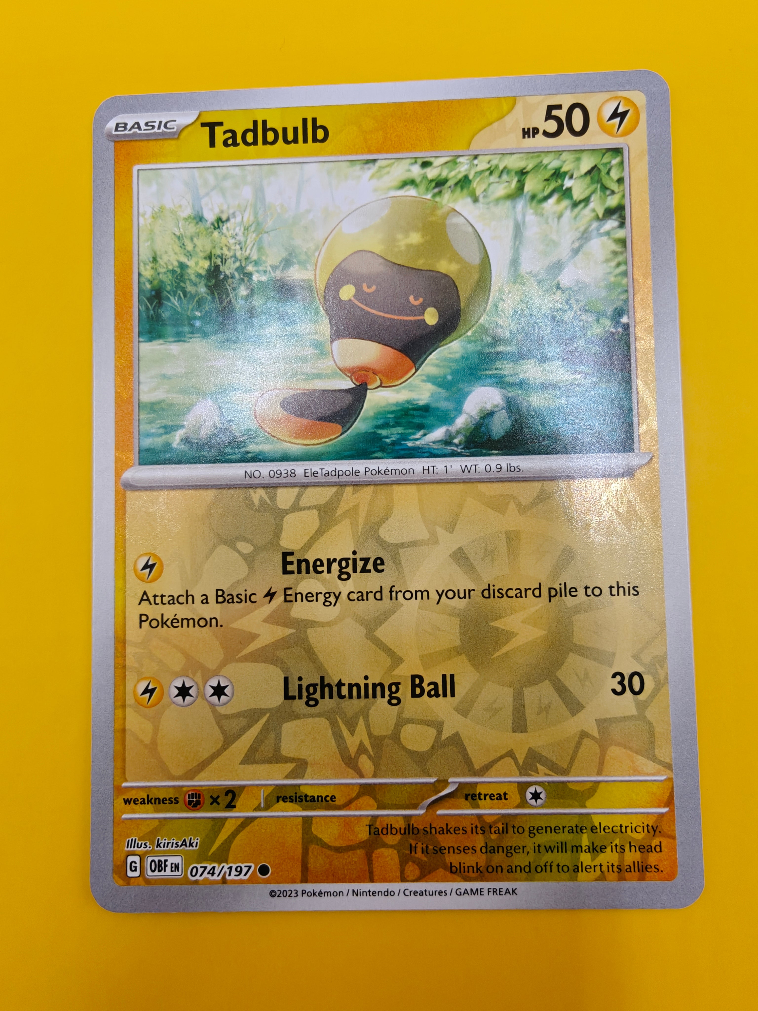 Tadbulb Reverse Holo - Obsidian Flames