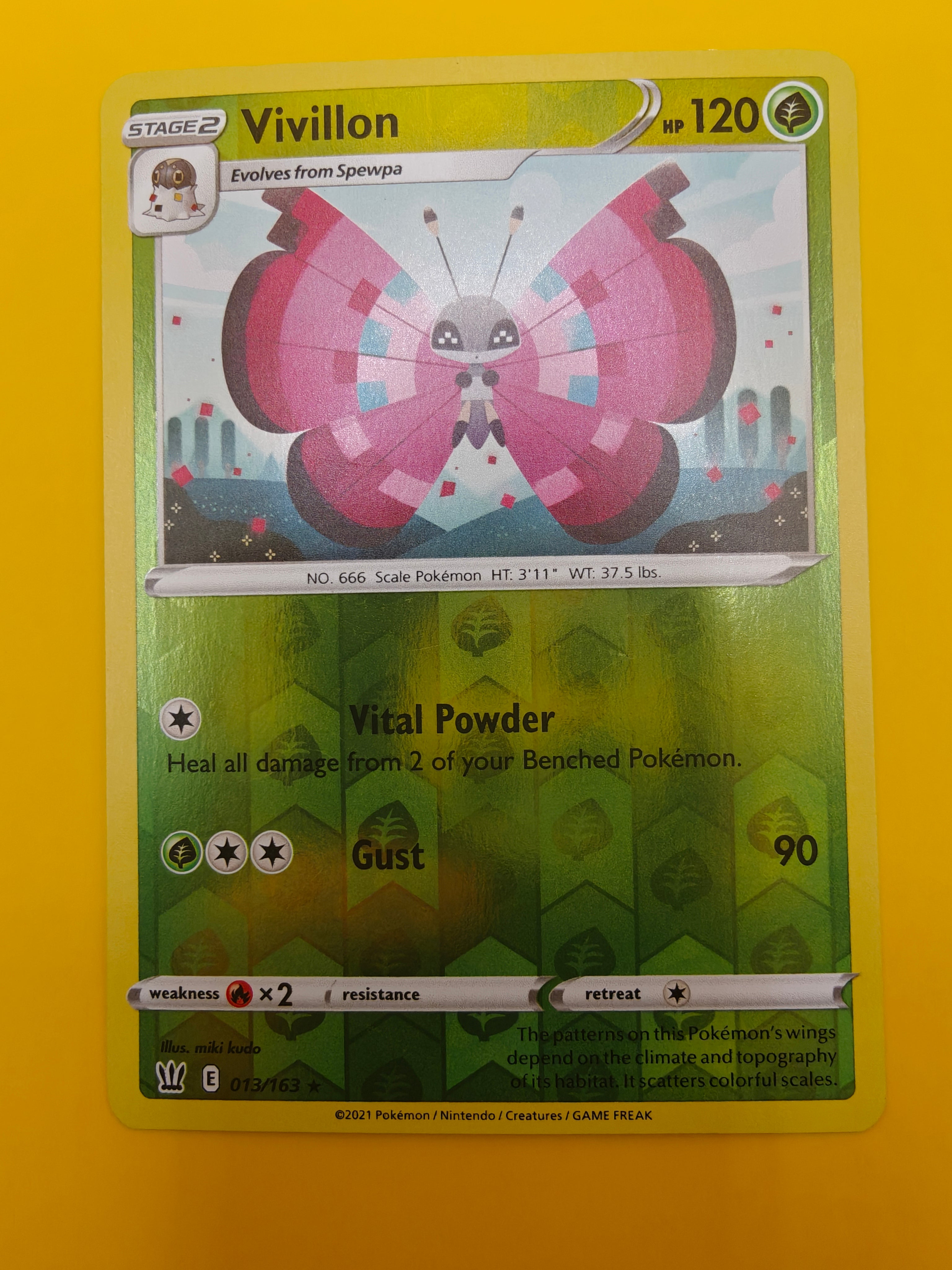 Vivillon Reverse Holo - Battle Styles