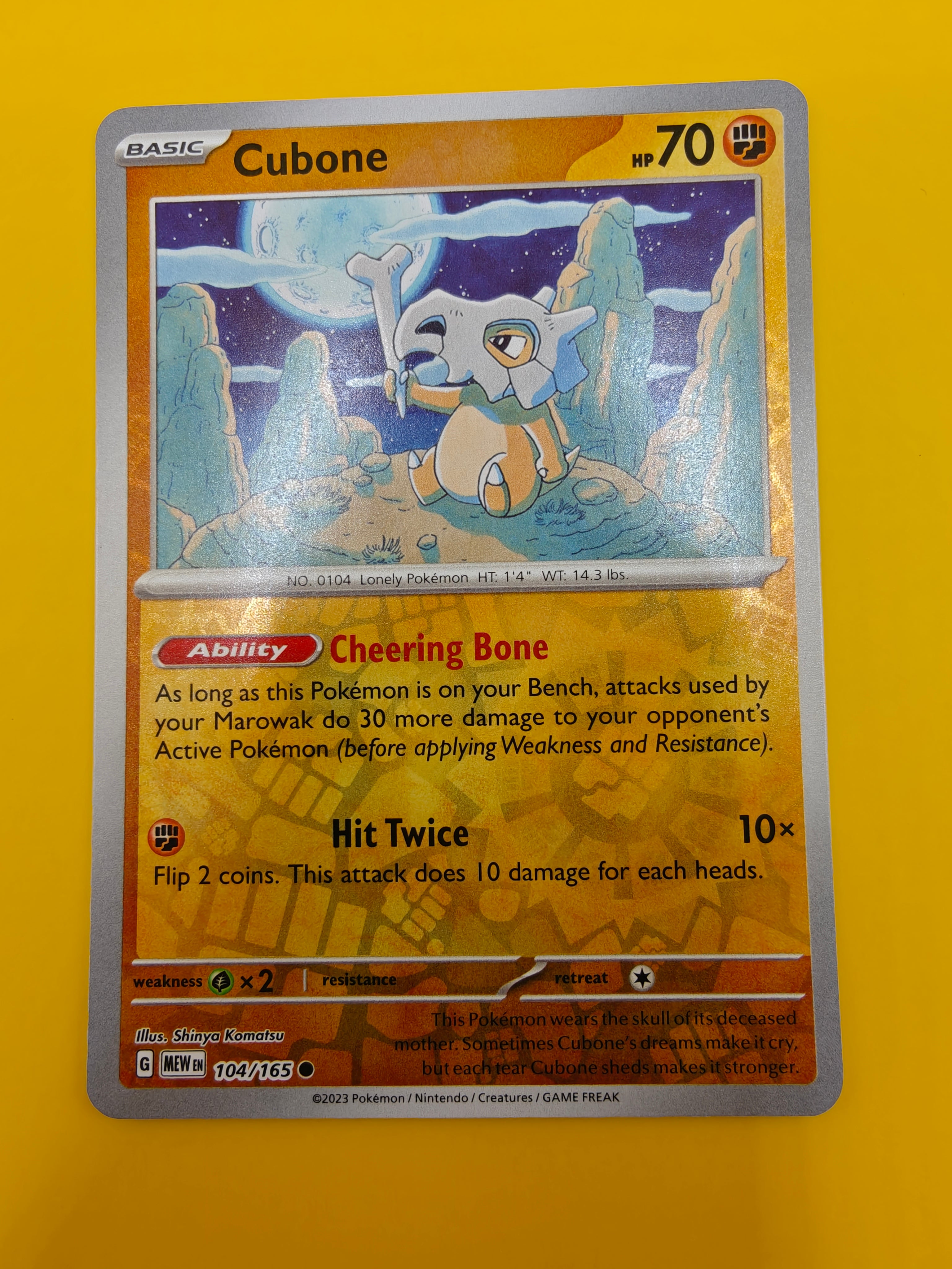 Cubone Reverse Holo - Mew 151