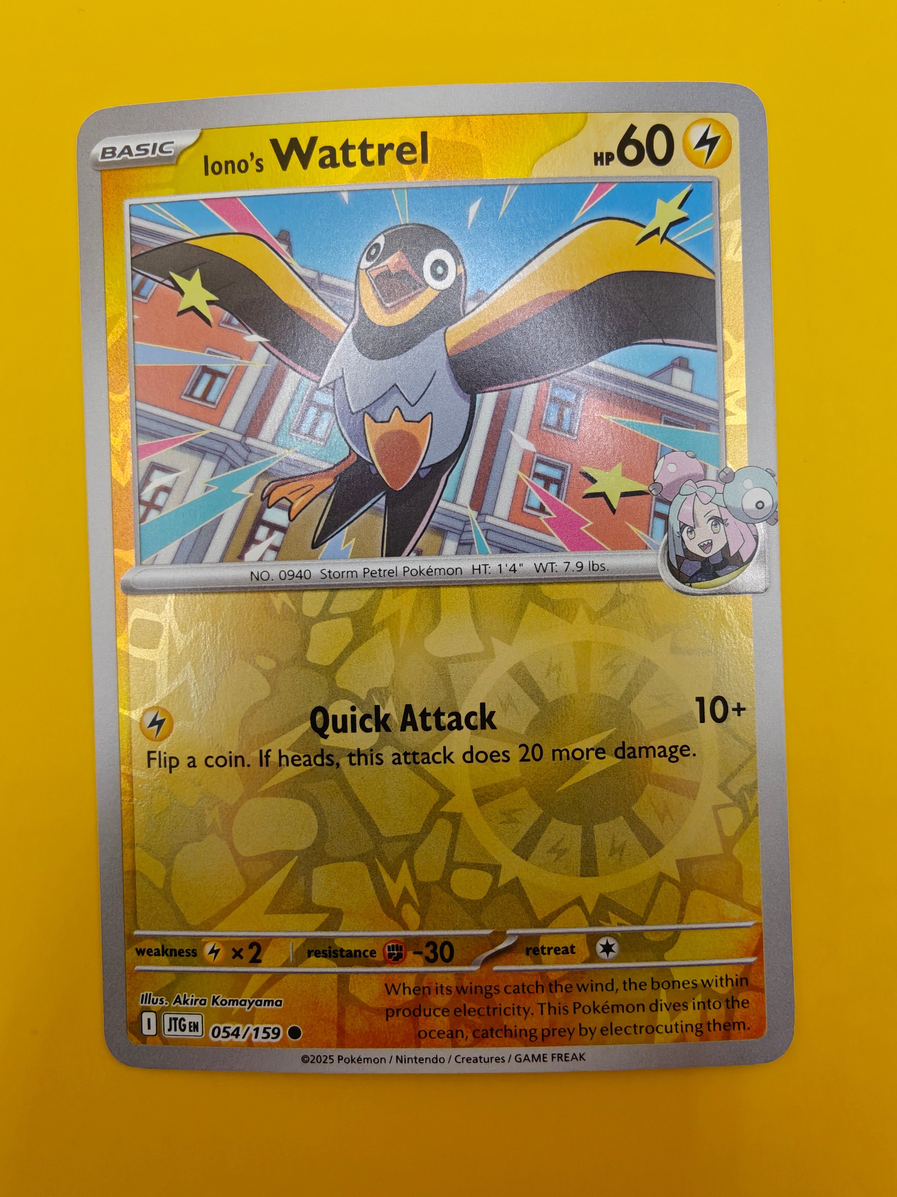 Iono's Wattrel Reverse Holo - Journey Together