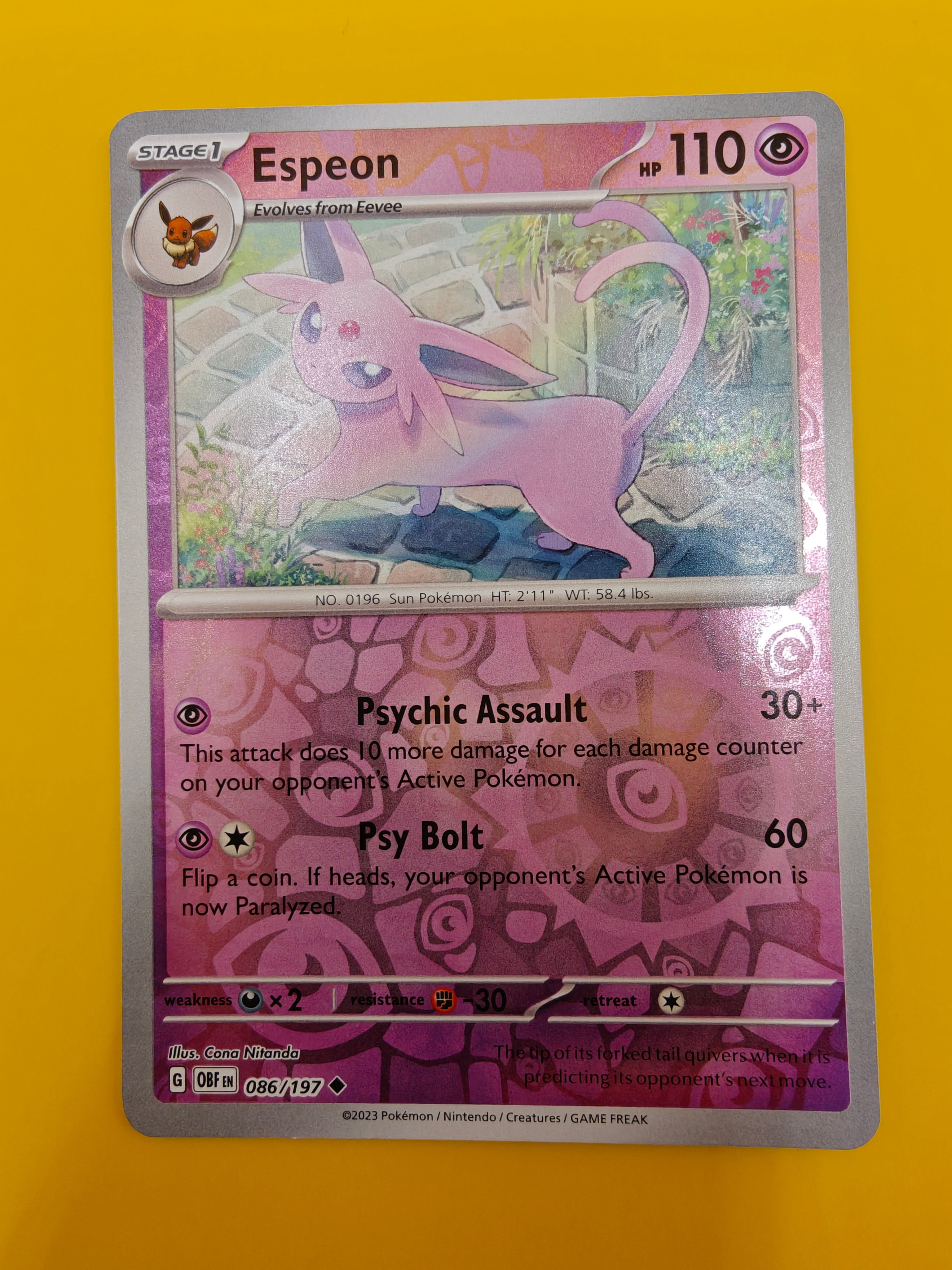 Espeon Reverse Holo - Obsidian Flames