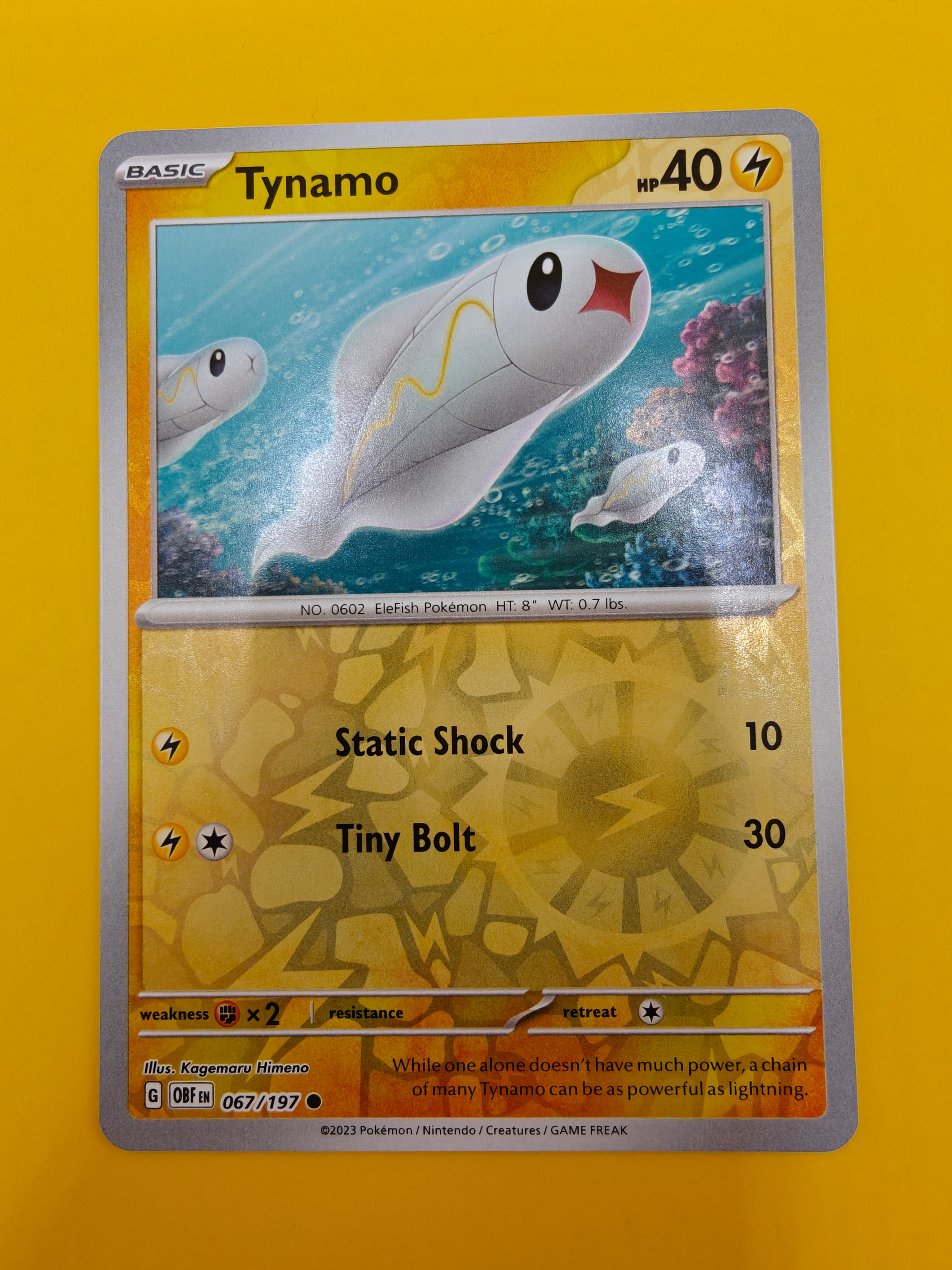 Tynamo Reverse Holo - Obsidian Flames